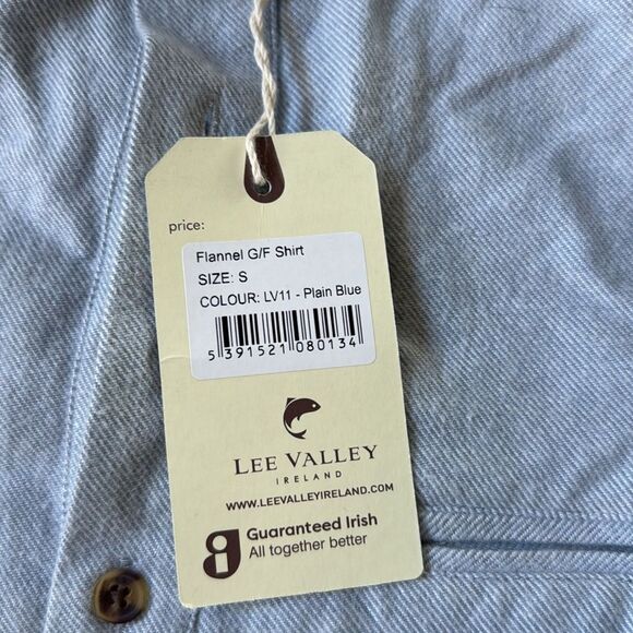 Lee Valley Flannel Cotton Grandfather Shirt blue‎ size small nwt - Picture 5 of 6